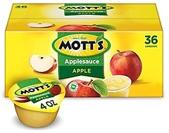Mott's Applesauce, 4 Oz Cups, 36 Count, No Artificial Flavors, Vitamin C