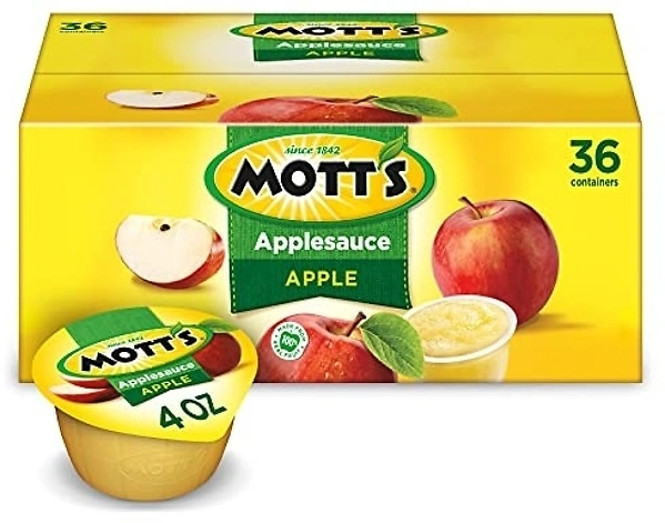 Mott's Applesauce, 4 Oz Cups, 36 Count, No Artificial Flavors, Vitamin C