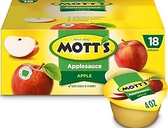 Mott's Applesauce, 4 oz Cups, 18 Count, Good Source of Vitamin C