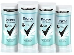 Degree Women's Black+White Antiperspirant Balm, 2.6 oz, 4 Count, 48H Protection