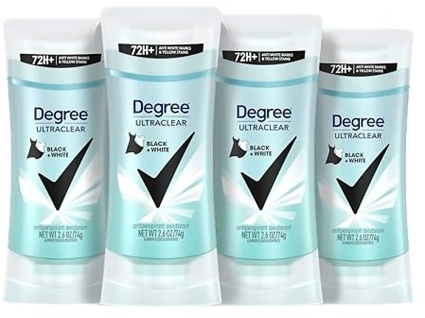 Degree Women's Black+White Antiperspirant Balm, 2.6 oz, 4 Count, 48H Protection