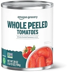 Amazon Grocery, Whole Peeled Tomatoes, 28 Oz