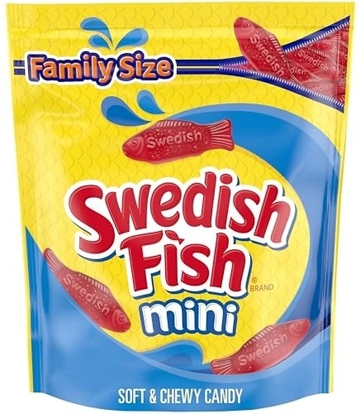 SWEDISH FISH Mini Soft Chewy Candy, Family Size, 1.8 lb Bag