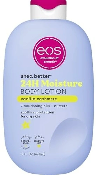 eos Shea Better Body Lotion- Vanilla Cashmere, 24-Hour Moisture, 16 fl oz
