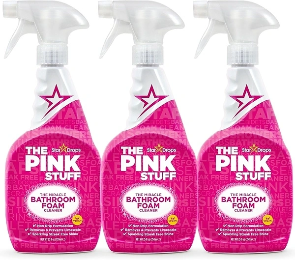 Stardrops The Pink Stuff Miracle Bathroom Foam Cleaner, 750ml, 3-Pack Bundle