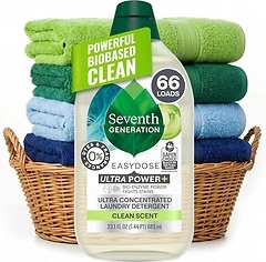Seventh Generation, Laundry Detergent Ultra Power Plus Clean Scent, 23.1 Fl Oz