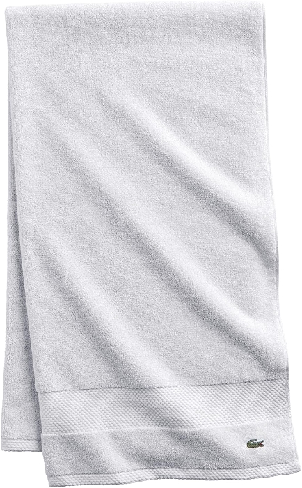 Lacoste Heritage 100 Supima Cotton Bath Towel 30" x 54", White