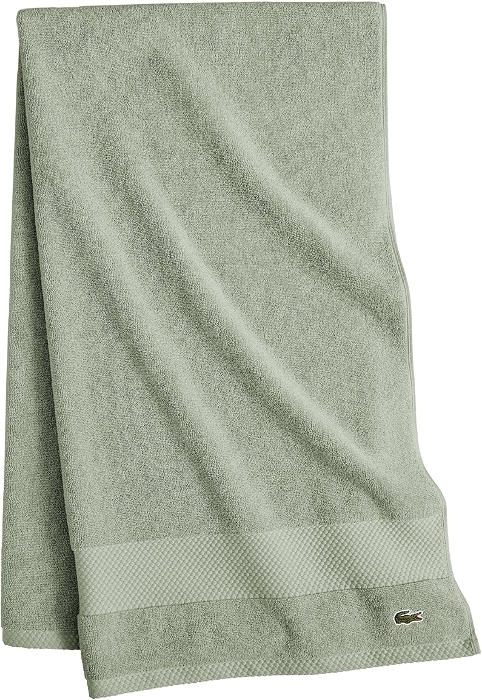 Lacoste Heritage 100 Supima Cotton Bath Towel 30" x 54", Aloe