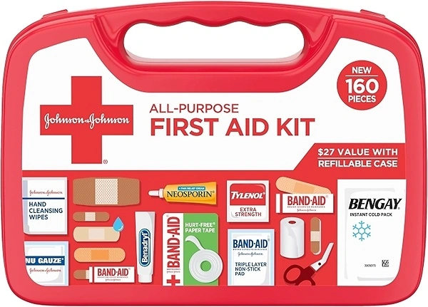 BAND-AID Brand All-Purpose Portable Compact First Aid Kit, 160 Piece