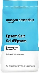 Amazon Essentials Epsom Salt Soak, Magnesium Sulfate USP, 3 Pound