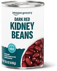 Amazon Grocery, Canned Dark Red Kidney Beans, 15.5 Oz