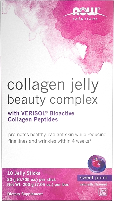 Now Foods Collagen Jelly Beauty Complex, Sweet Plum Flavor, 10 Sticks