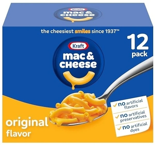 Kraft Mac and Cheese Dinner, 12 Boxes, Original Flavor, 7.25 oz