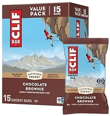 CLIF BAR Protein Energy Bars, Chocolate Brownie, 15ct