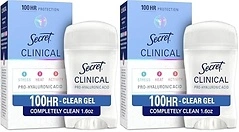 Secret Clinical Strength Antiperspirant Deodorant for Women, 3X Stress Protection, 72hr Sweat & Odor Protection, PH Balancing Minerals, Clear Gel, Com...