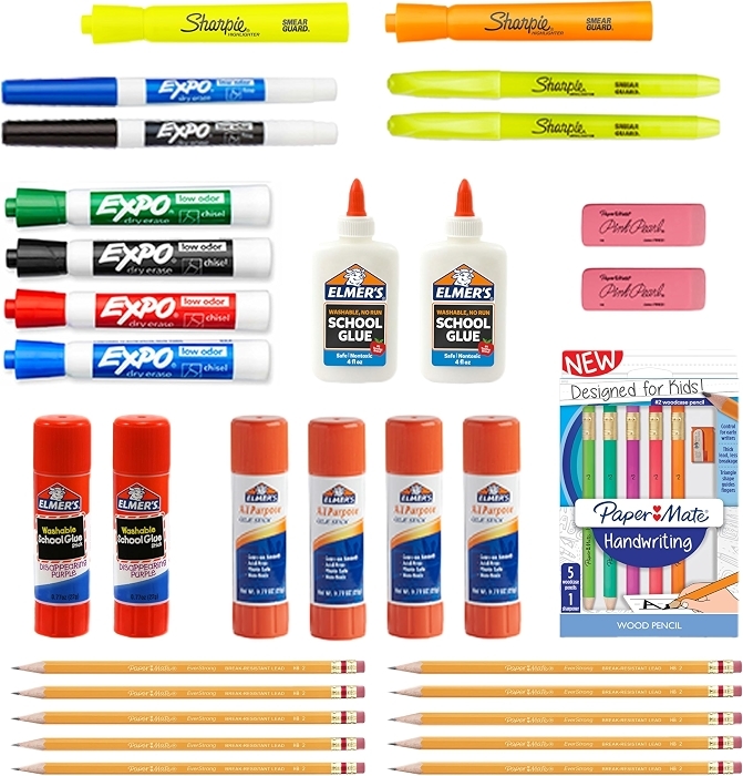 Sharpie School Supplies Variety Pack, My First All in One Pack, 31 Count