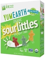 YumEarth Organic Sour Littles Chewy Candy, 0.5oz Snack Packs (Box of 15)