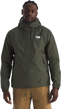 THE NORTH FACE Men's Antora Rain Hoodie, Windproof & Waterproof, Adjustable Hood