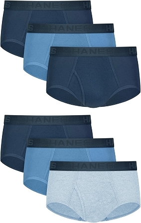 Hanes Ultimate Men's Underwear Briefs, 6-Pack, ComfortSoft Moisture-Wicking