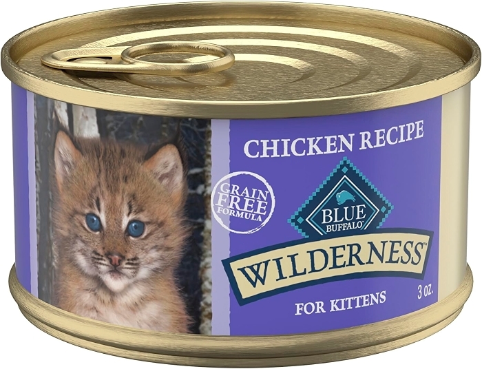 Blue Buffalo Wilderness Grain Free Wet Kitten Food, Chicken Pate, 4 Count