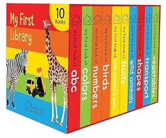 My First Library: Boxset of 10 Board Books for Kids