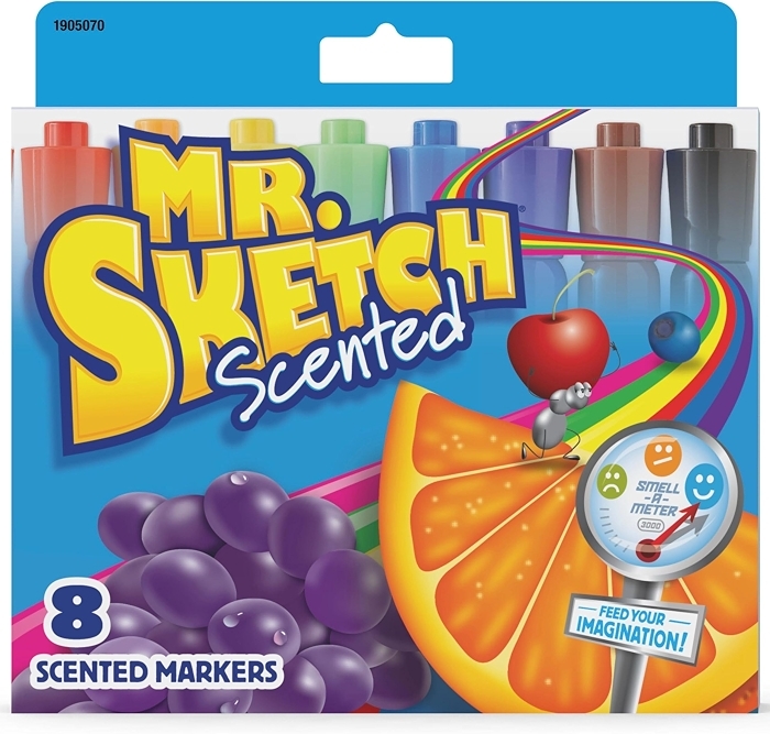 Mr. Sketch Scented Markers, Chisel Tip, Assorted Colors, 8 Count