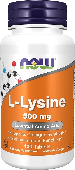 NOW Foods L-Lysine 500 mg, Amino Acid, 100 Count