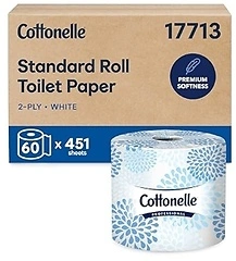 Cottonelle Professional Standard Roll Toilet Paper, Bulk, 60 Rolls (17713)
