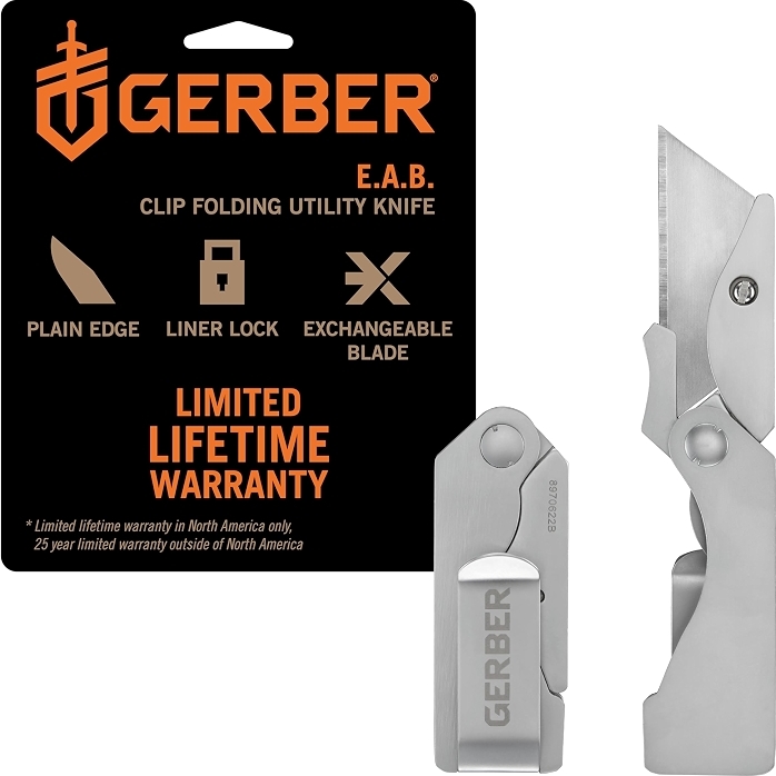 Gerber EAB Utility Knife, EDC Pocket Knife, Replaceable Blade, Original