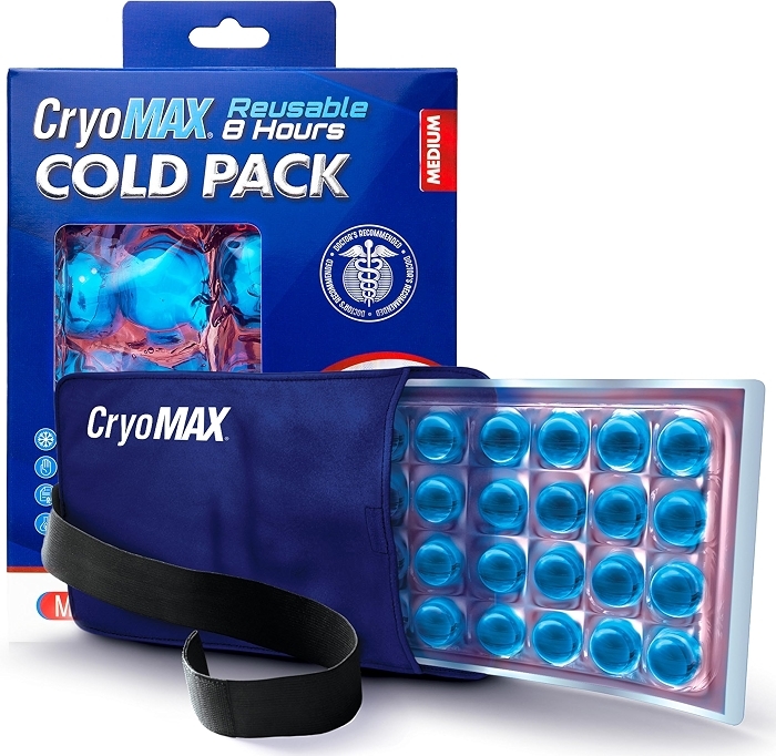 Cryo-Max Cold Pack, 8 Hour Reusable Cold Therapy Ice Pack, Medium, 6" x 12"