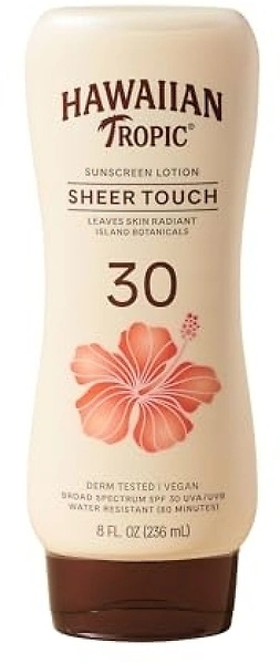 Hawaiian Tropic Sheer Touch Lotion Sunscreen, SPF 30, Mango, 8 Oz