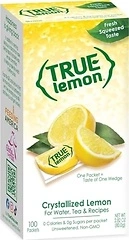 TRUE LEMON Water Enhancer, Bulk Dispenser, 100 Count, 0 Calorie Drink Mix Packets