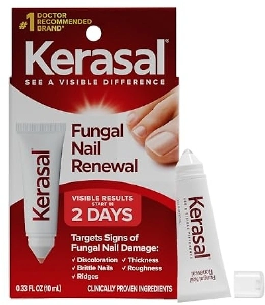 Kerasal Nail Renewal, Restorative Nail Repair for Damaged Nails, 0.33 oz