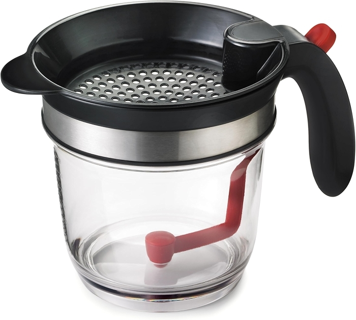 Cuisipro Fat Separator with Bottom Release, 4 Cup Plastic Grease Strainer