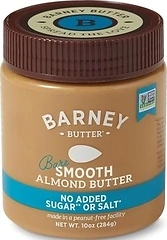 Barney Butter Almond Butter, Bare Smooth, 10 Ounce Jar, No Added Sugar or Salt