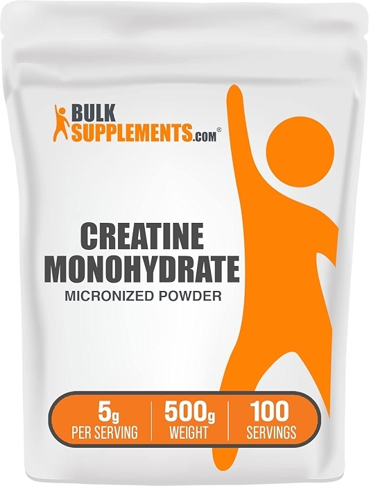 BulkSupplements.com Creatine Monohydrate Powder, Unflavored, 500g (1.1 lbs)