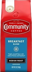 Community Coffee Breakfast Blend, Ground Coffee, Medium Roast, 12 Ounce Bag