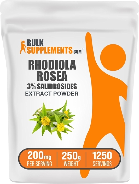 BulkSupplements Rhodiola Extract Powder - 3 Salidrosides, 200mg per Serving, 250g