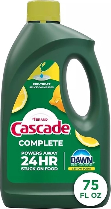 Cascade Complete Dishwasher Detergent Liquid Gel, Citrus, 75 oz