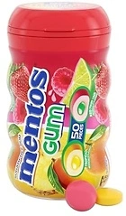 Mentos Sugar Free Chewing Gum with Xylitol, Red Fruit Lime, 50 Piece Bottle