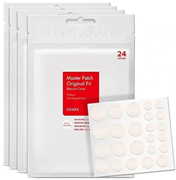COSRX Acne Pimple Patches Absorbing Hydrocolloid Spot, 3 Size (96 Count)
