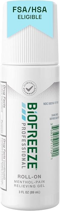 Biofreeze Professional Pain Relief Roll-On, 3 Fl Oz, for Knee & Back Pain