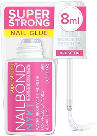 NYK1 Super Strong Nail Glue for Press On Nails, Nail Tips & Acrylics 8ml