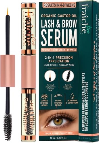 Organic Castor Oil Lash Serum for Eyelash Growth Serum and Eyebrow Growth