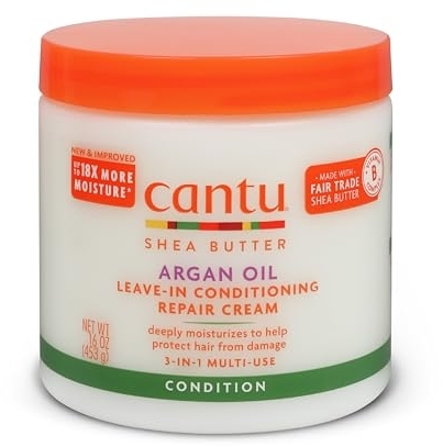 Cantu Argan Oil Leave in Conditioning Repair Cream, 16 Ounce