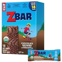 Zbar Chocolate Brownie Soft-Baked Snack Bars, Organic Granola Bars, 18ct