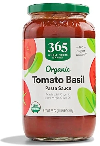 365 by Whole Foods Market, Organic Tomato Basil Pasta Sauce, 25 Ounce