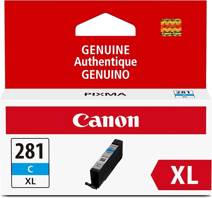 Canon CLI-281 XL Genuine Cyan Ink Tank, Compatible with Multiple Printer Series