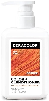 Keracolor Color + Clenditioner, Semi-Permanent Hair Color, Copper, 12 Fl Oz