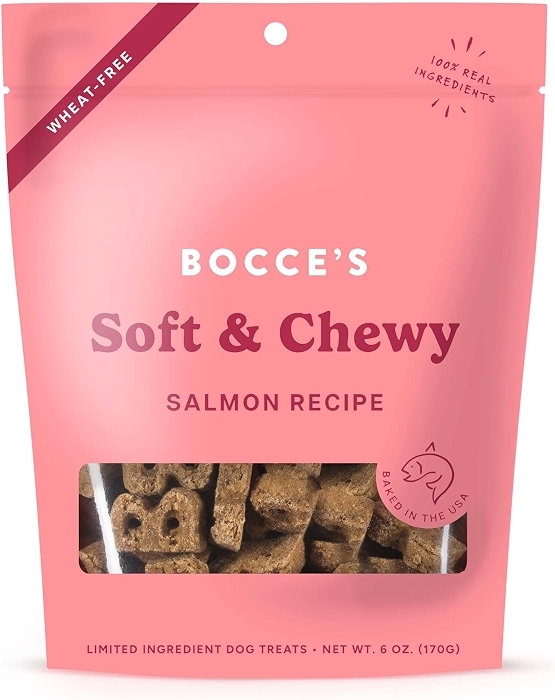Bocce's Bakery Salmon Flavor Soft & Chewy Dog Treats, 6 oz